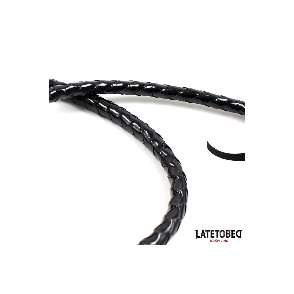 Glänzende Schwarze Lange Peitsche 138 cm von Latetobed BDSM Line | Fesselliebe.de