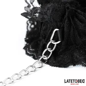 Elastische Handfesseln aus Spitze Schwarz von Latetobed BDSM Line