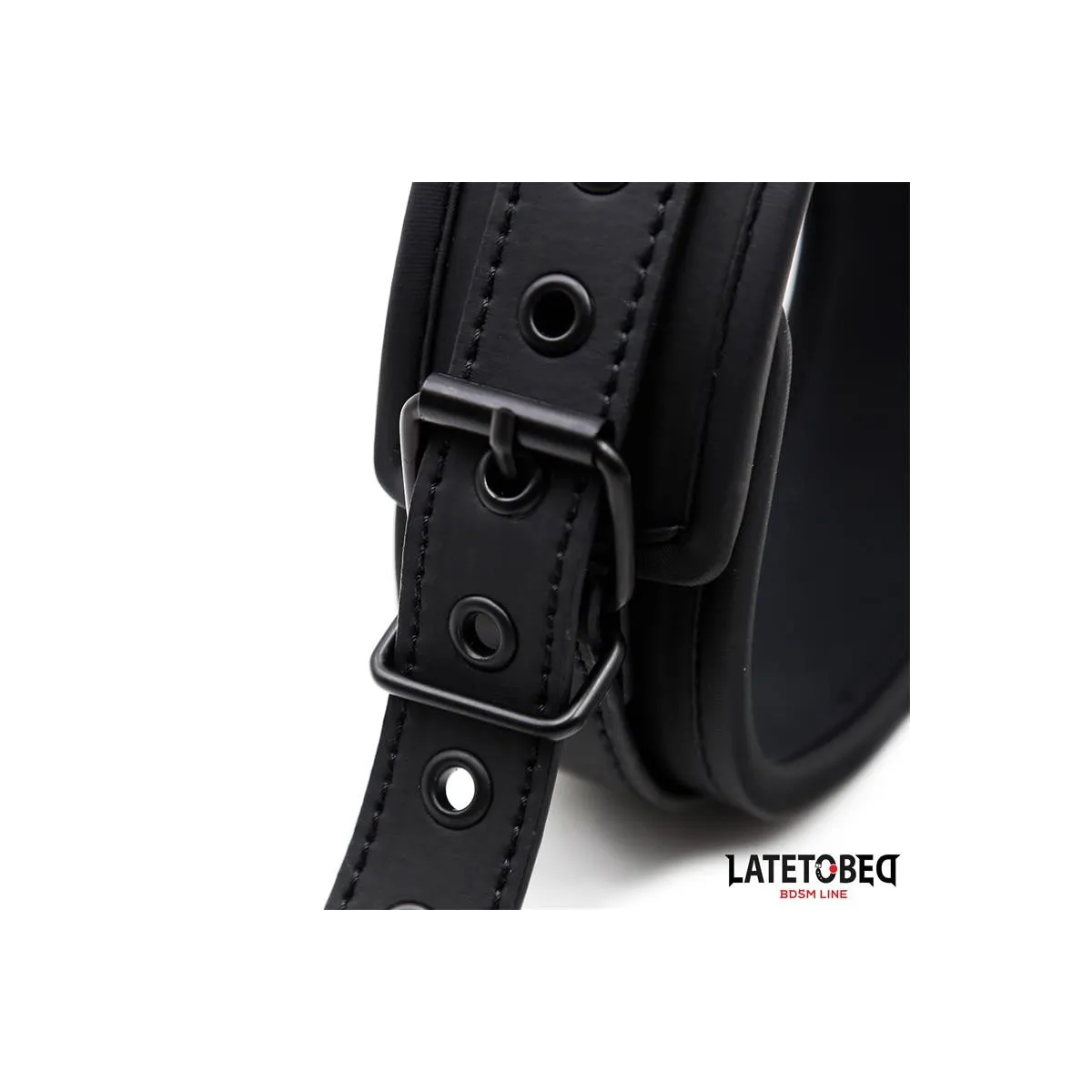 Set Halsband und Leine Neopren Schwarz von Latetobed BDSM Line | Fesselliebe.de