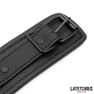 Set Halsband und Leine Neopren Schwarz von Latetobed BDSM Line
