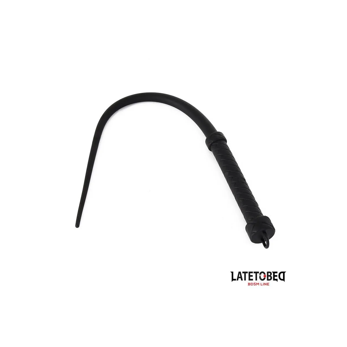 Silikonpeitsche Schwarz 63,5 cm von Latetobed BDSM Line | Fesselliebe.de