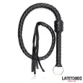 Geflochtene Peitsche Schwarz 116 cm von Latetobed BDSM Line