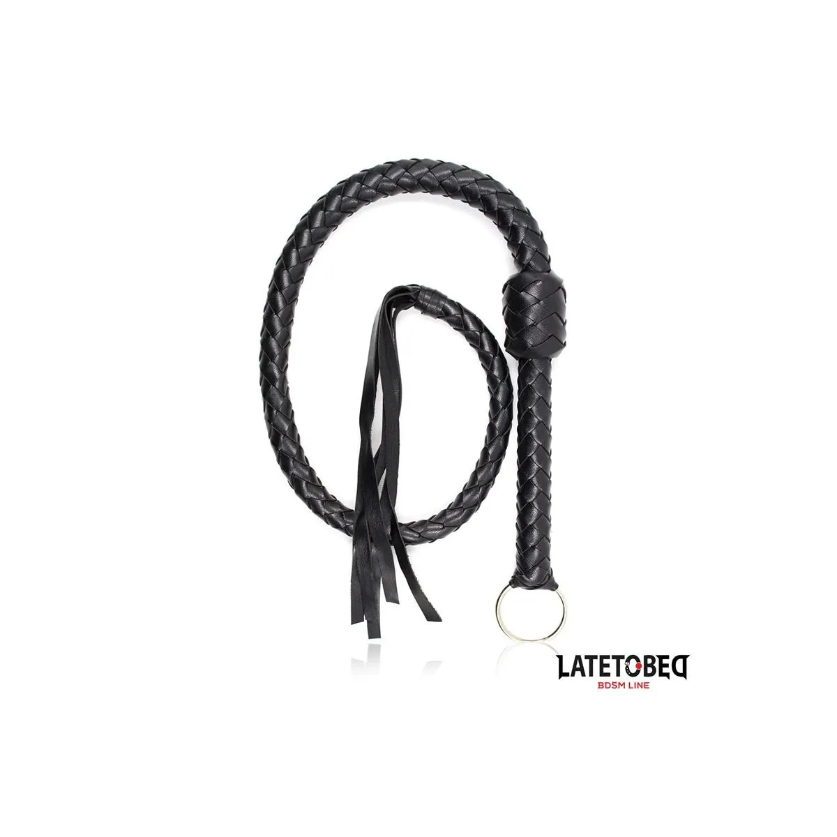 Geflochtene Peitsche Schwarz 116 cm von Latetobed BDSM Line | Fesselliebe.de