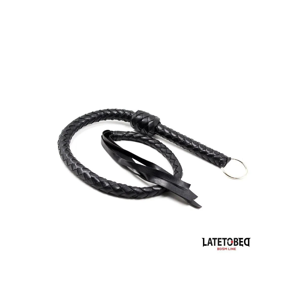 Geflochtene Peitsche Schwarz 116 cm von Latetobed BDSM Line | Fesselliebe.de