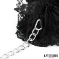 Elastische Fussfesseln aus Spitze Schwarz von Latetobed BDSM Line