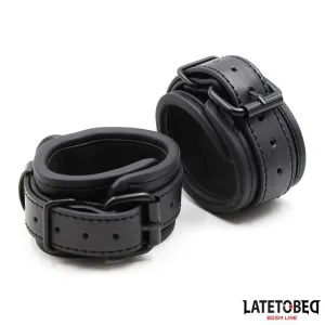 Handschellen Verstellbar Neopren Schwarz von Latetobed BDSM Line | Fesselliebe.de