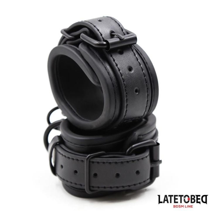 Handschellen Verstellbar Neopren Schwarz von Latetobed BDSM Line | Fesselliebe.de