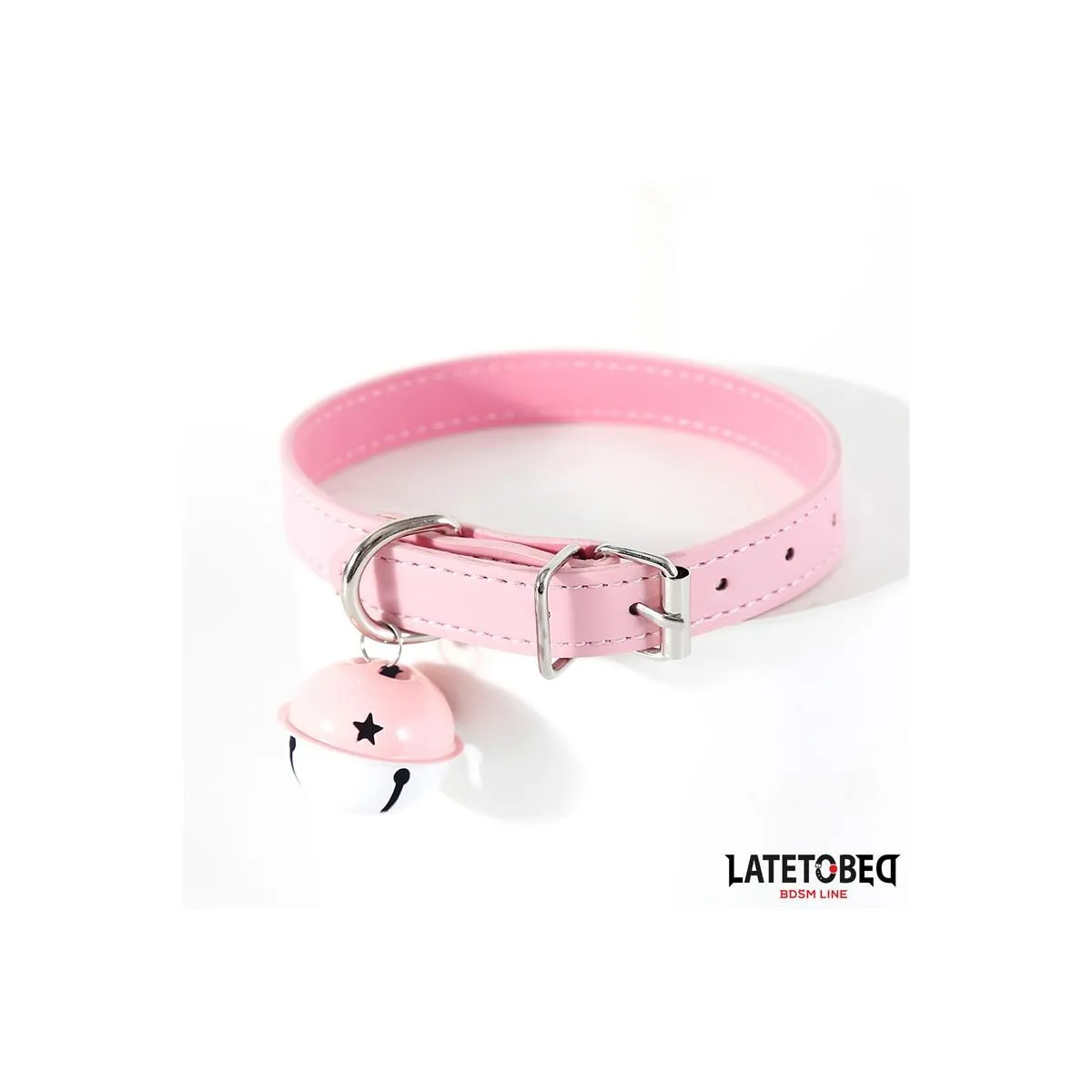 Halsband mit Glocke Verstellbar Rosa von Latetobed BDSM Line | Fesselliebe.de