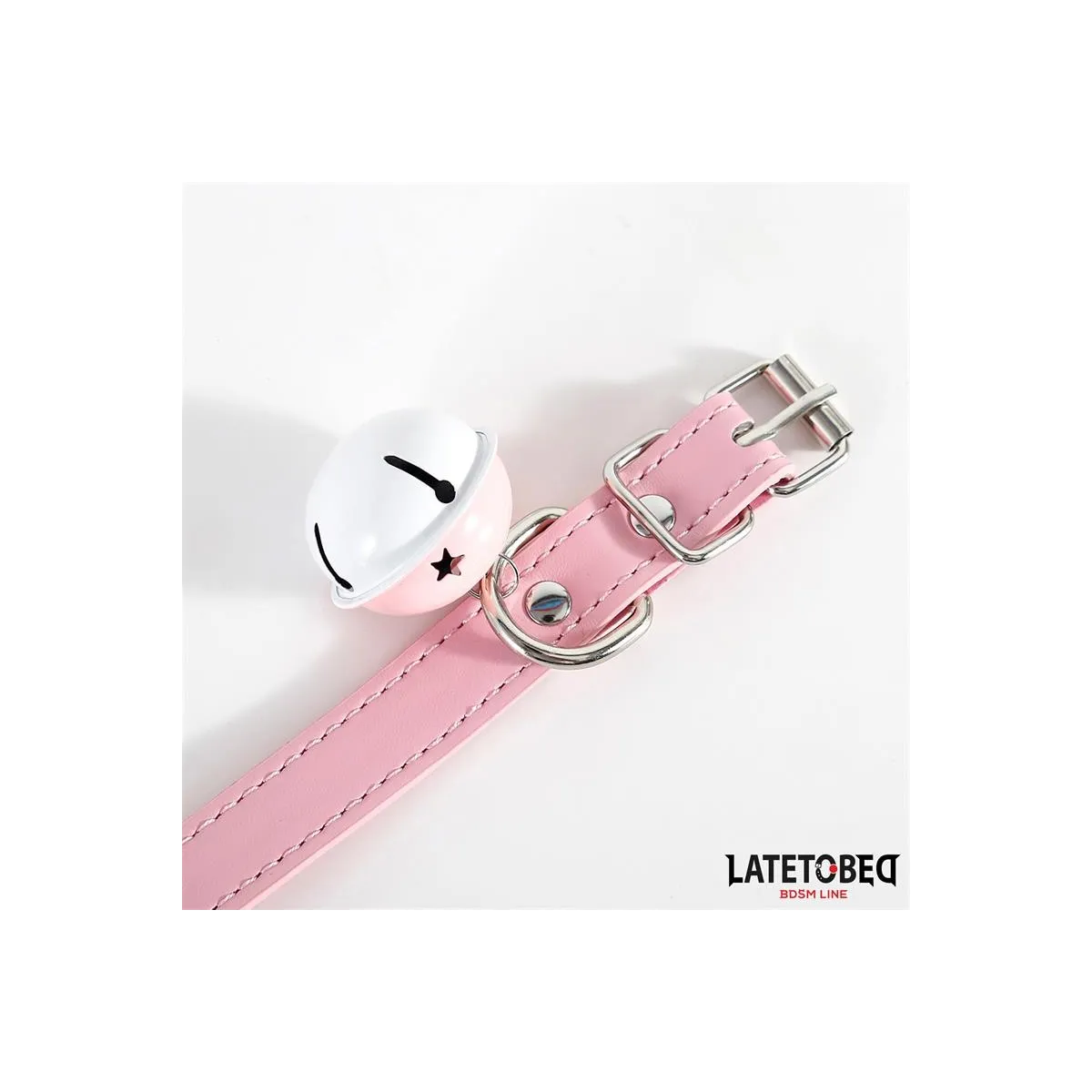 Halsband mit Glocke Verstellbar Rosa von Latetobed BDSM Line | Fesselliebe.de