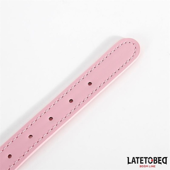 Halsband mit Glocke Verstellbar Rosa von Latetobed BDSM Line | Fesselliebe.de