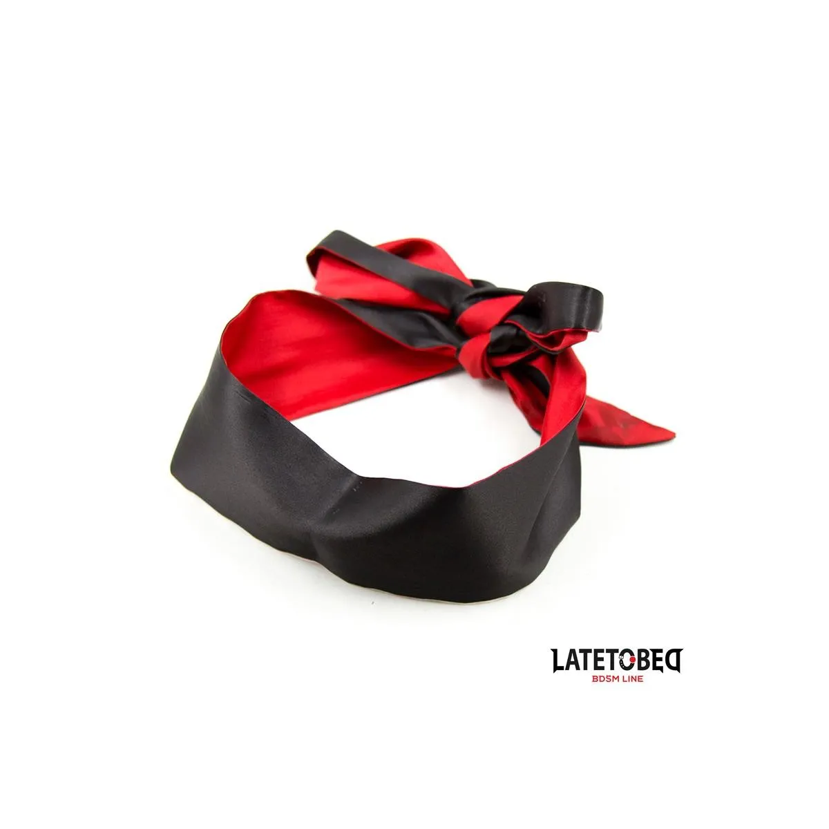 Satin-Augenbinde Rot und Schwarz von Latetobed BDSM Line | Fesselliebe.de