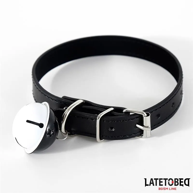 Halsband mit Glocke Schwarz Verstellbar von Latetobed BDSM Line | Fesselliebe.de