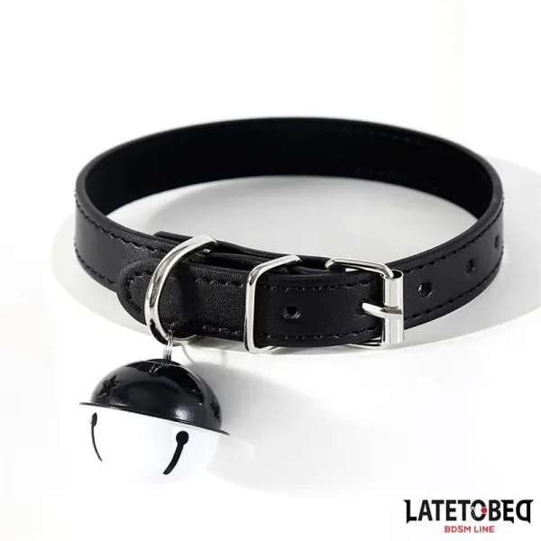 Halsband mit Glocke Schwarz Verstellbar von Latetobed BDSM Line | Fesselliebe.de
