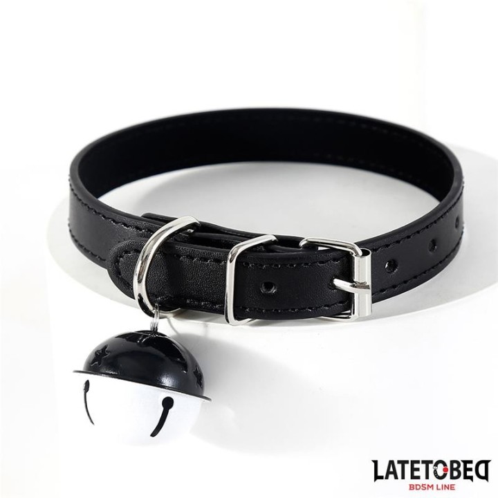 Halsband mit Glocke Schwarz Verstellbar von Latetobed BDSM Line | Fesselliebe.de