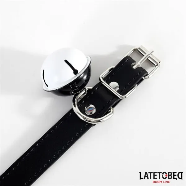 Halsband mit Glocke Schwarz Verstellbar von Latetobed BDSM Line | Fesselliebe.de