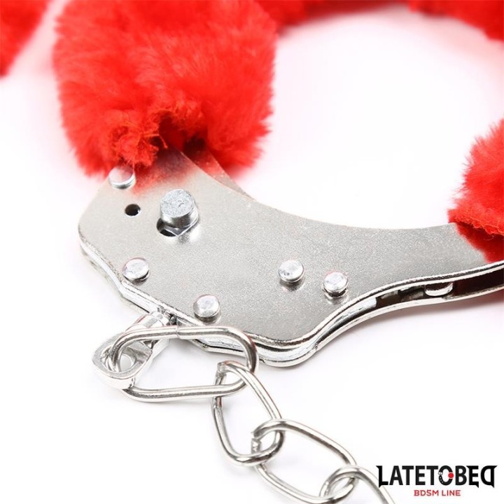 Fell-Fussfesseln Rot von Latetobed BDSM Line | Fesselliebe.de