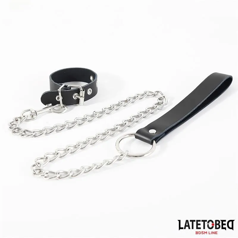 Schnallenverschluss Ring mit Leine von Latetobed BDSM Line | Fesselliebe.de