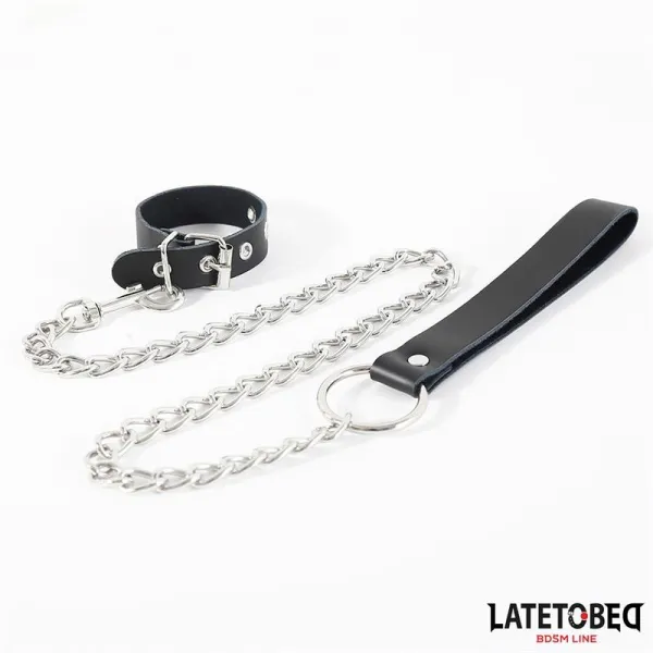 Schnallenverschluss Ring mit Leine von Latetobed BDSM Line | Fesselliebe.de