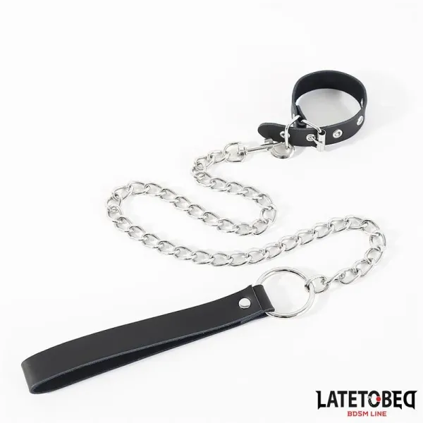 Schnallenverschluss Ring mit Leine von Latetobed BDSM Line | Fesselliebe.de