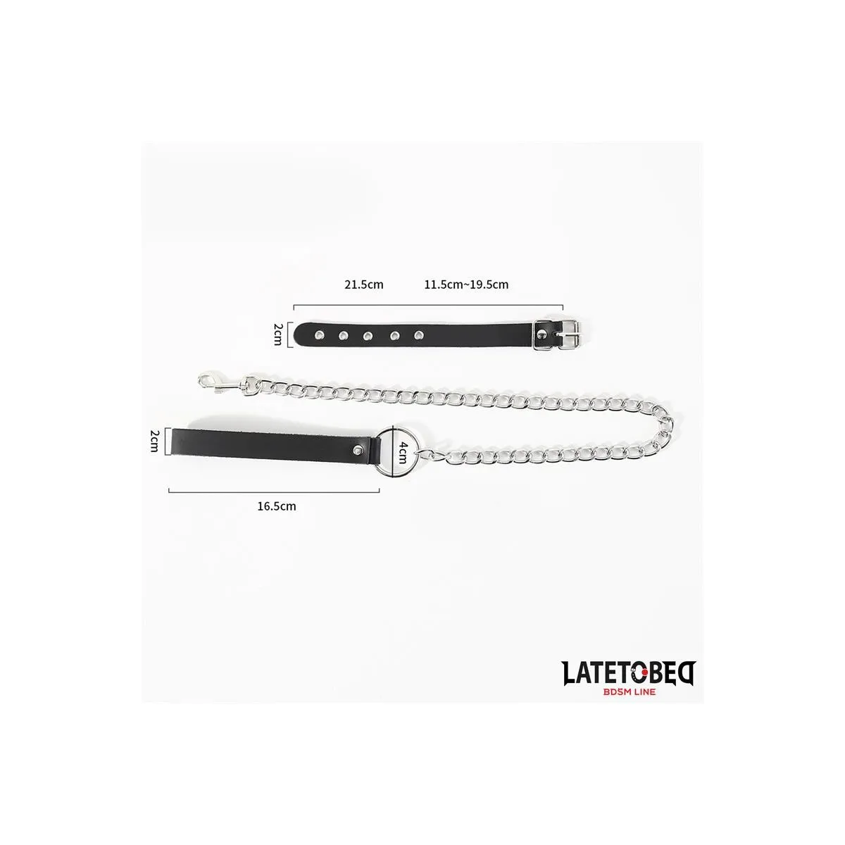 Schnallenverschluss Ring mit Leine von Latetobed BDSM Line | Fesselliebe.de