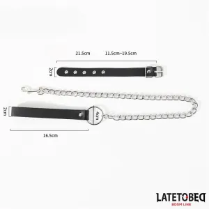 Schnallenverschluss Ring mit Leine von Latetobed BDSM Line