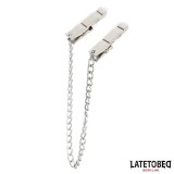 Ketten-Nippelklemmen Zink 40,5 cm von Latetobed BDSM Line | Fesselliebe.de