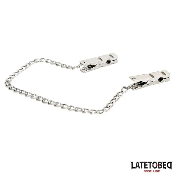 Ketten-Nippelklemmen Zink 40,5 cm von Latetobed BDSM Line | Fesselliebe.de