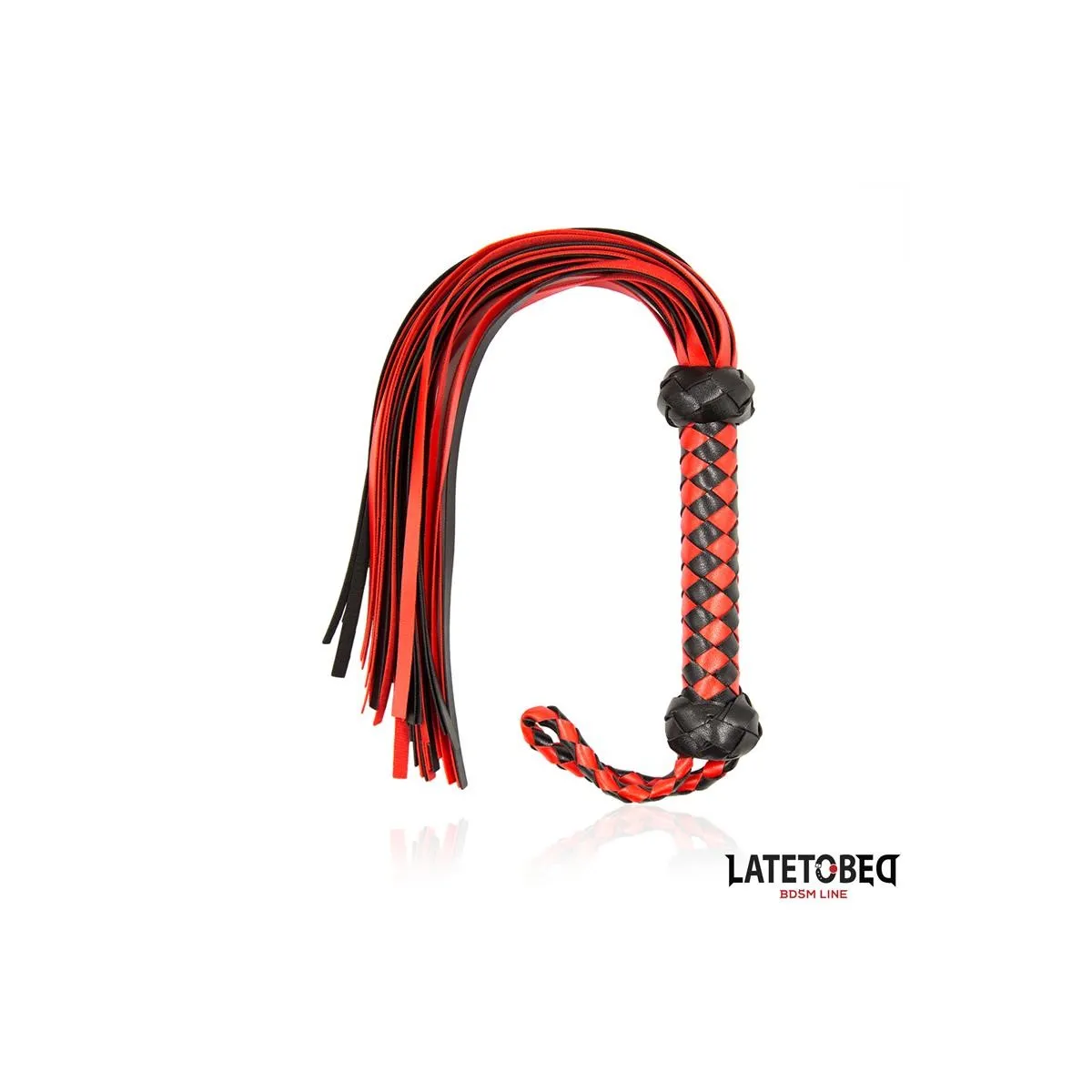Gestreifter Stachel-Flogger Rot und Schwarz von Latetobed BDSM Line | Fesselliebe.de