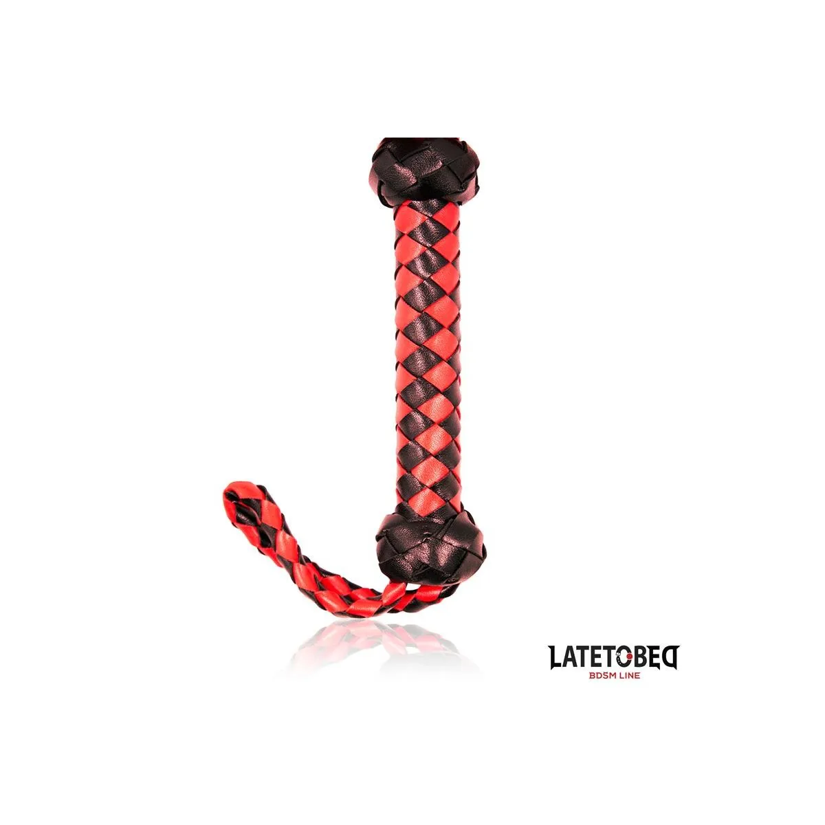 Gestreifter Stachel-Flogger Rot und Schwarz von Latetobed BDSM Line | Fesselliebe.de