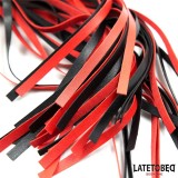 Gestreifter Stachel-Flogger Rot und Schwarz von Latetobed BDSM Line | Fesselliebe.de