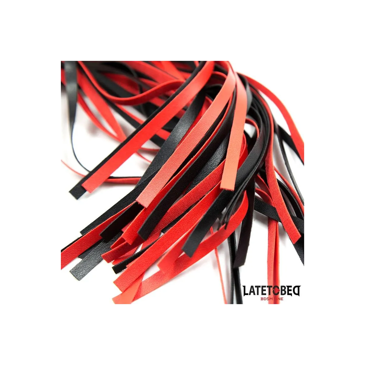 Gestreifter Stachel-Flogger Rot und Schwarz von Latetobed BDSM Line | Fesselliebe.de