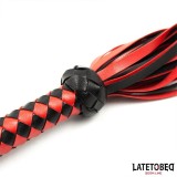 Gestreifter Stachel-Flogger Rot und Schwarz von Latetobed BDSM Line | Fesselliebe.de