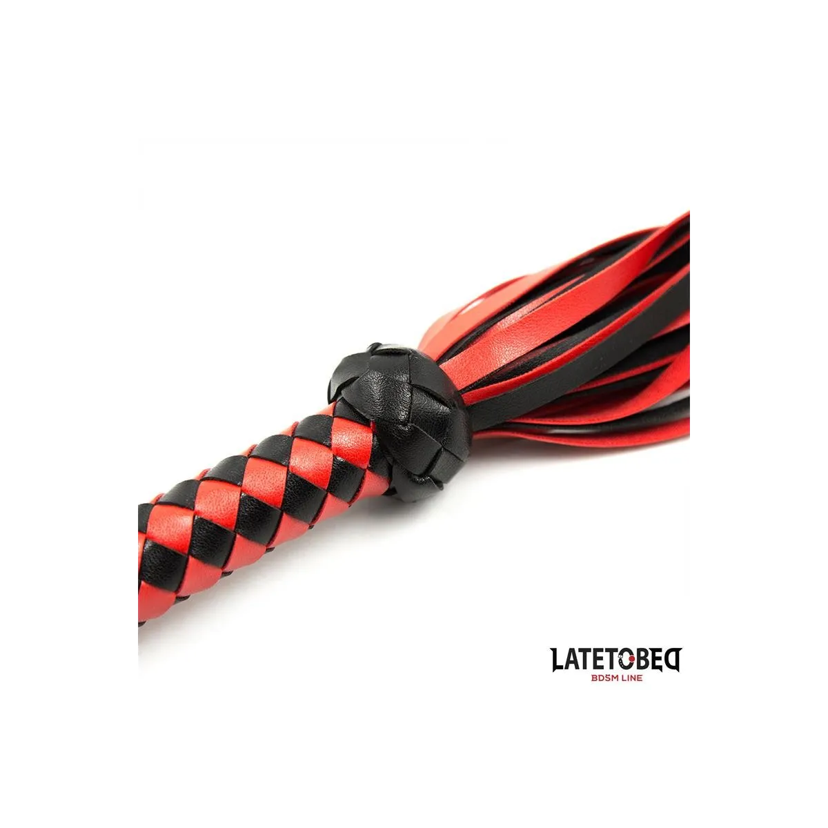 Gestreifter Stachel-Flogger Rot und Schwarz von Latetobed BDSM Line | Fesselliebe.de
