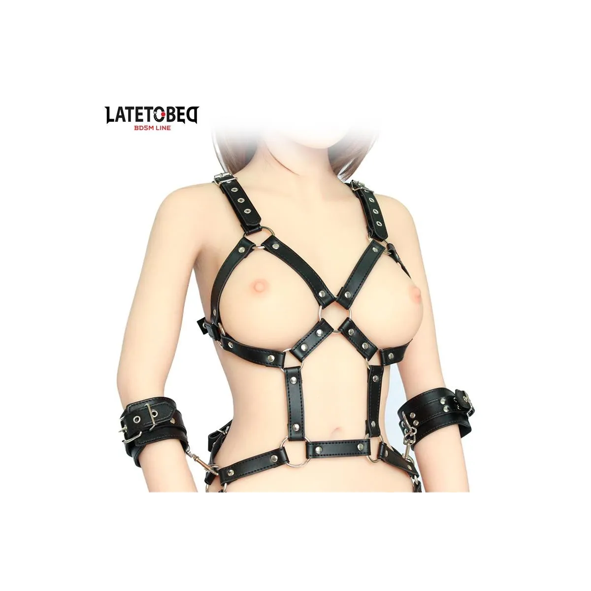 Bondage-Harness mit Manschetten von Latetobed BDSM Line | Fesselliebe.de