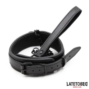 Neopren-Bondage-Halsband und Leine von Latetobed BDSM Line
