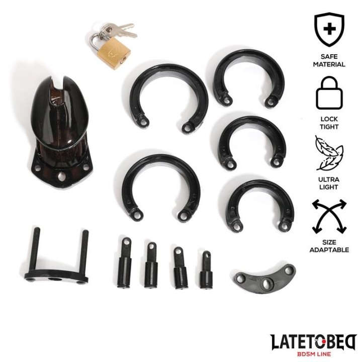 Keuschheitskäfig für Den Penis, Kurz, Schwarz von Latetobed BDSM Line | Fesselliebe.de