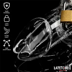 Keuschheitskäfig für Den Penis, Lang, Transparent von Latetobed BDSM Line