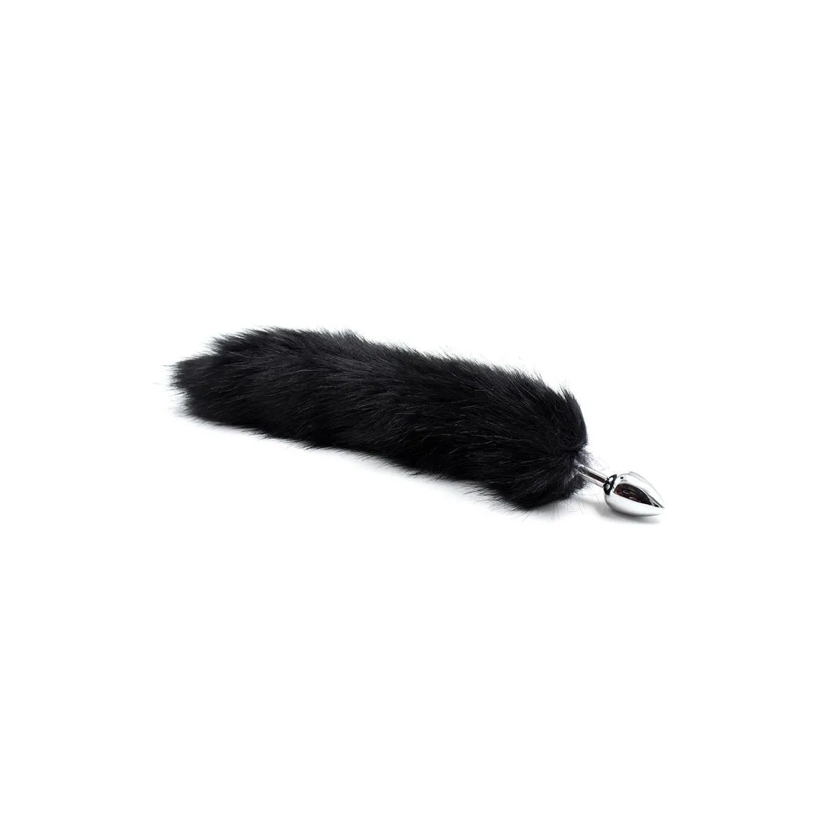 Metall-Analplug Foxy Tail Velvet Touch 40 cm Schwarz von Latetobed BDSM Line | Fesselliebe.de