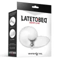 Metall-Analplug mit Fuchsschwanz Velvet Touch 40 cm Weiss von Latetobed BDSM Line