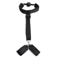 Knebelball mit Handschellen, Schwarz von Latetobed BDSM Line