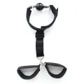 Knebelball mit Handschellen, Schwarz von Latetobed BDSM Line