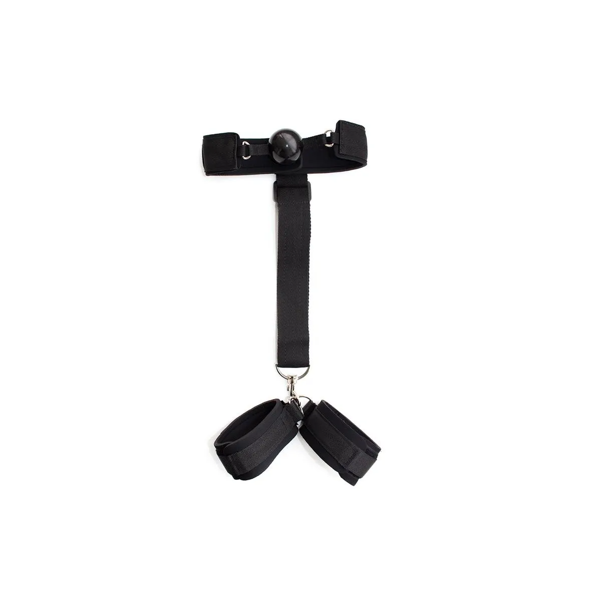 Knebelball mit Handschellen, Schwarz von Latetobed BDSM Line | Fesselliebe.de