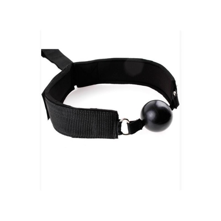 Knebelball mit Handschellen, Schwarz von Latetobed BDSM Line | Fesselliebe.de