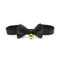 Halsband mit Schleife und Glocke 36 cm Grösse L Schwarz von Latetobed BDSM Line
