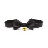 Halsband mit Schleife und Glocke 36 cm Grösse L Schwarz von Latetobed BDSM Line | Fesselliebe.de