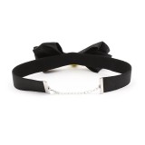 Halsband mit Schleife und Glocke 36 cm Grösse L Schwarz von Latetobed BDSM Line | Fesselliebe.de