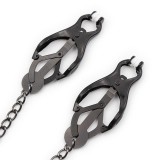 Japanische Nippelklemmen mit Kette Schwarz von Latetobed BDSM Line | Fesselliebe.de