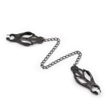 Japanische Nippelklemmen mit Kette Schwarz von Latetobed BDSM Line | Fesselliebe.de