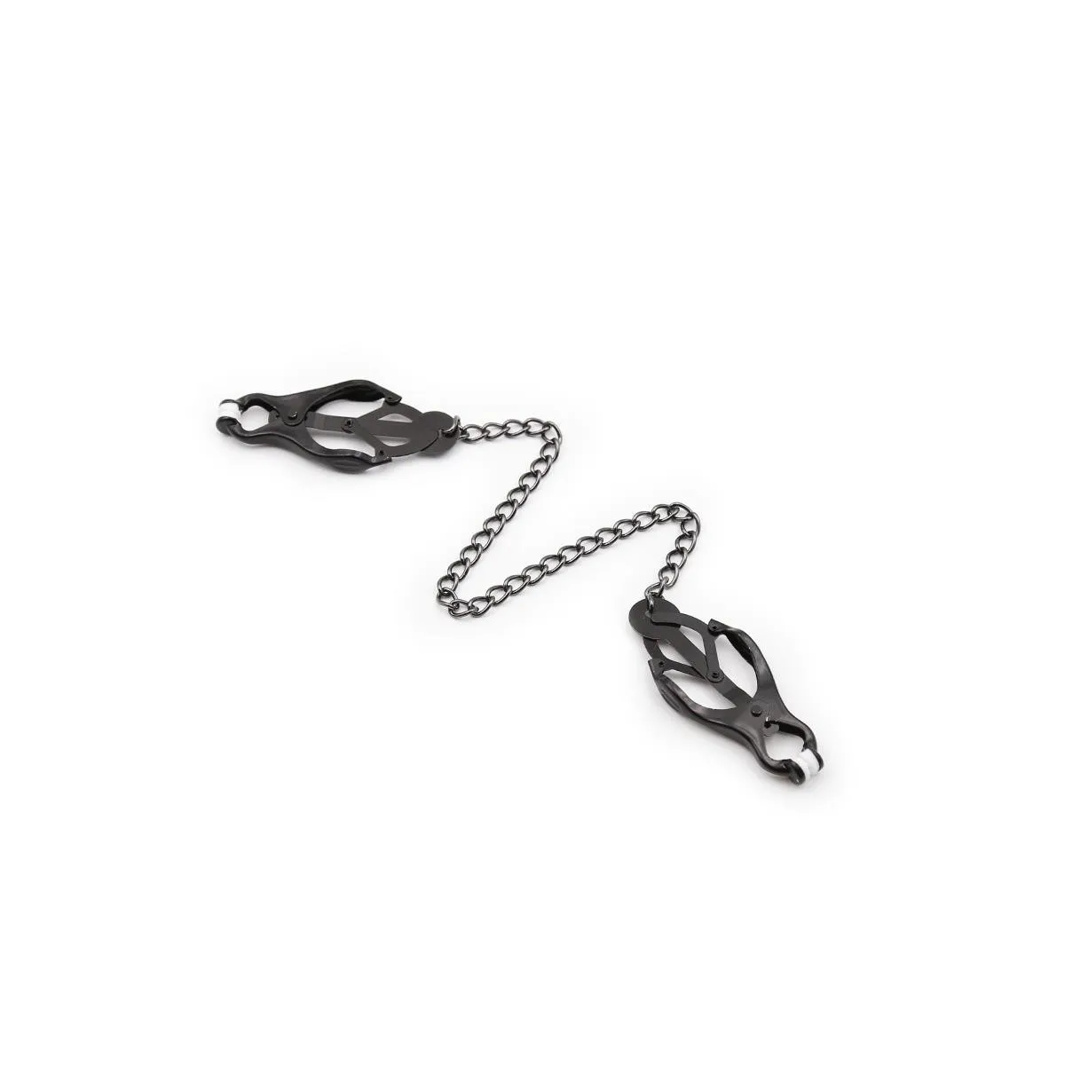 Japanische Nippelklemmen mit Kette Schwarz von Latetobed BDSM Line | Fesselliebe.de