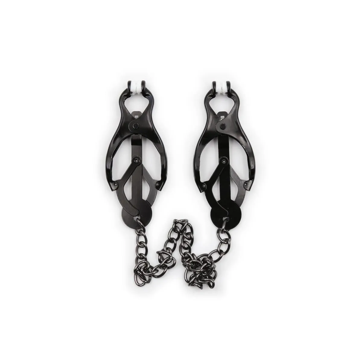 Japanische Nippelklemmen mit Kette Schwarz von Latetobed BDSM Line | Fesselliebe.de